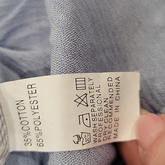 Bohemian Ruffled Lace Trim Shirt Blouse Tunic Loose VNeck 3/4 Sleeve Top - Picture 3 of 3